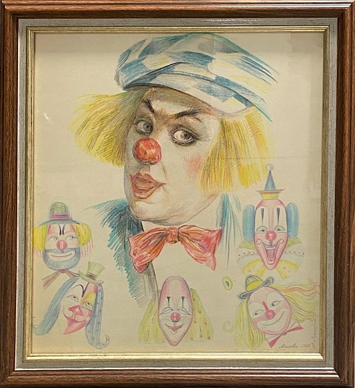 Картина "Клоун" Р.В. Левицкий. 1960-е гг.