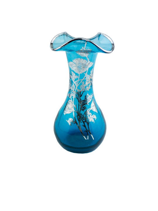 Ваза для цветов с серебром