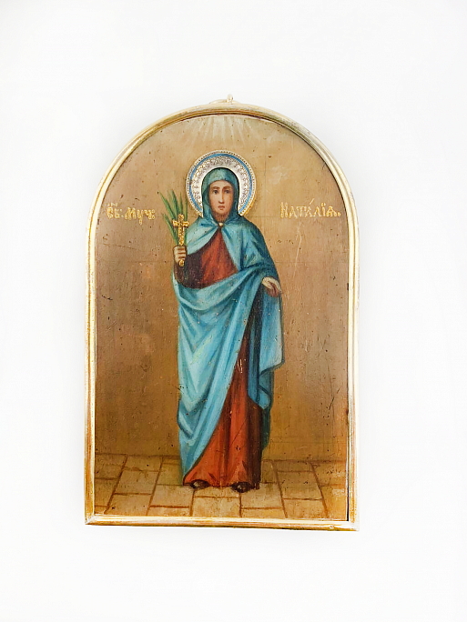 Икона в серебряном окладе "Святая мученица Наталья"