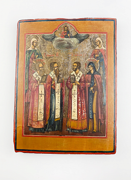 Икона "Собор святых: Пелагея,Григорий, Василий,Иван,Настасия,Мария"