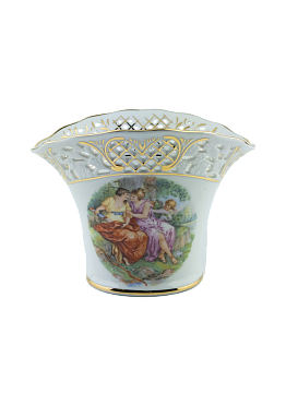 Ваза фарфор, ажурная