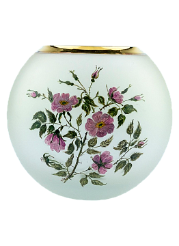 Ваза круглая "Шиповник" (Чехословакия)