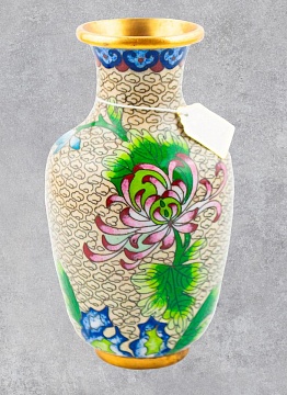 Ваза клуазонне "Цветок" Китай. Середина ХХ века