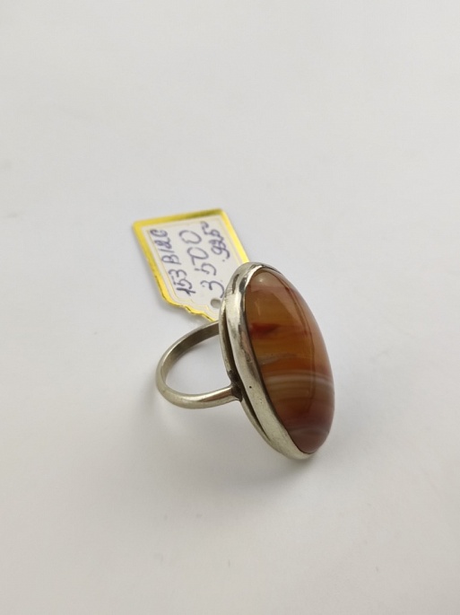 Серебряное кольцо с камнем агат